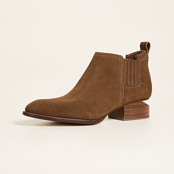 Alexander Wang Kori Booties In Tan Suede